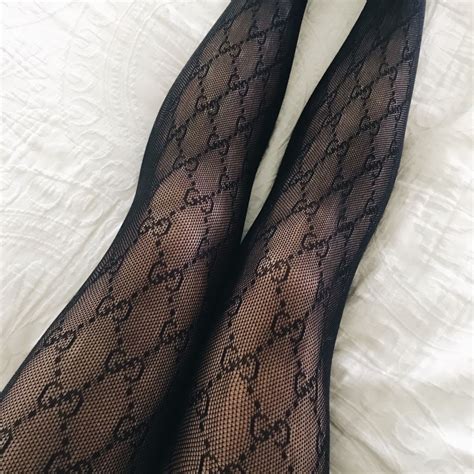 gucci fishnet tights black|Gucci tights and stockings.